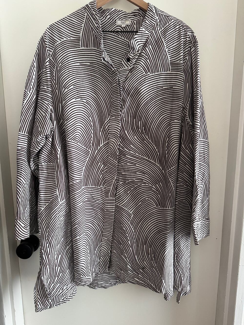 ZURI 100% cotton African textile button front shirt dress - 2x